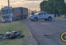 Herrera: colisión en ruta 39 dejó a un motociclista de 16 años con lesiones graves