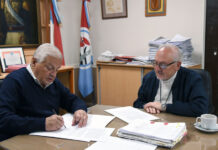 Iglesia y Municipio firmaron acuerdo por  el “Pelusín” y el CAPS “La Concepción”