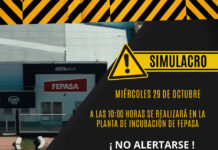 Simulacro de emergencia en la planta de Fepasa este miércoles por la mañana