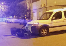 Violento choque en Gualeguaychú: un motociclista sufrió una fractura tras colisionar con un automóvil