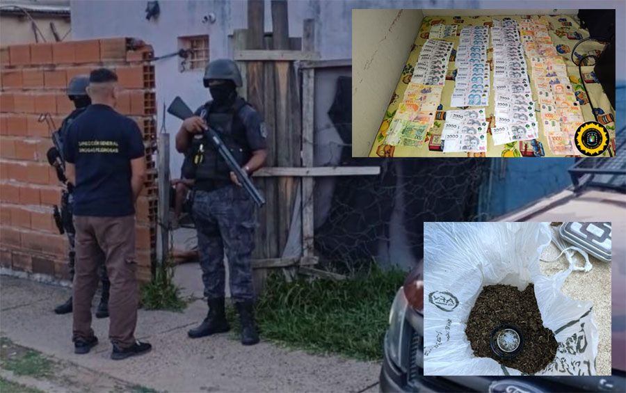 Concordia: dos allanamientos, tres detenidos y droga secuestrada