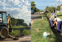 Obras Públicas avanza con 400 metros de cordón cuneta y fortalece la infraestructura urbana en Calle N° 6