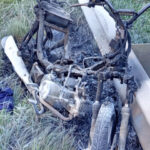 Locura en la Ruta 18: un motociclista incendió su propio vehículo para evitar que se lo retengan