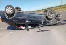 Vuelco vehicular sobre Ruta Nacional Nº 14: una persona con lesiones graves