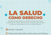 Jornada por la salud como derecho: se realizará en la plaza del barrio Anacleto Medina