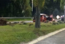 Colón: Chocó alcoholizado contra una palmera en la «Rotonda del Cristo» y dos jóvenes terminaron hospitalizadas