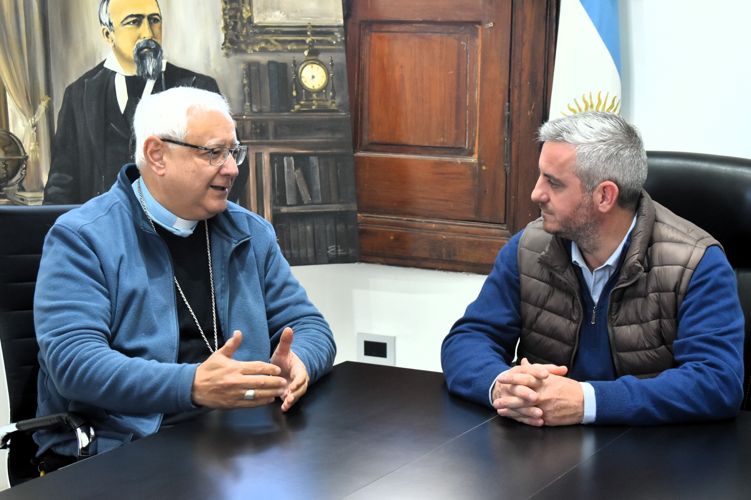 Walser recibió al obispo de Concordia en su visita pastoral a Colón