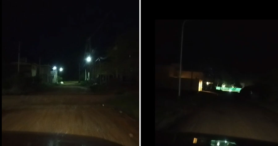 Reclamo de los vecinos Estamos a oscuras a merced del crotaje, con calles rotas y pastos altos