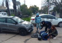 Frente a la Escuela Rolando: Se produjo un nuevo siniestro vial en Concepción del Uruguay