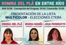 Presentan la lista Multicolor para las elecciones en Ctera