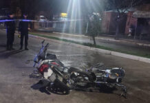 Concordia: Dos motociclistas terminaron hospitalizados tras un choque de frente en calle Las Heras