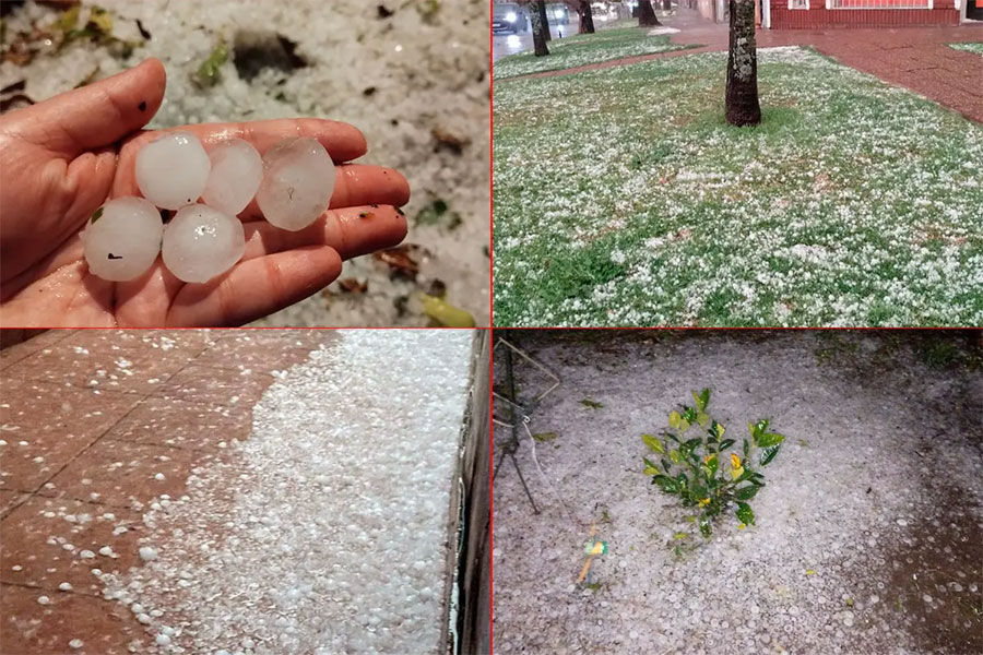 Impresionante granizada en Paraná: un intenso temporal «vistió de blanco» a la capital entrerriana Impresionante granizada en Paraná: un intenso temporal «vistió de blanco» a la capital entrerriana