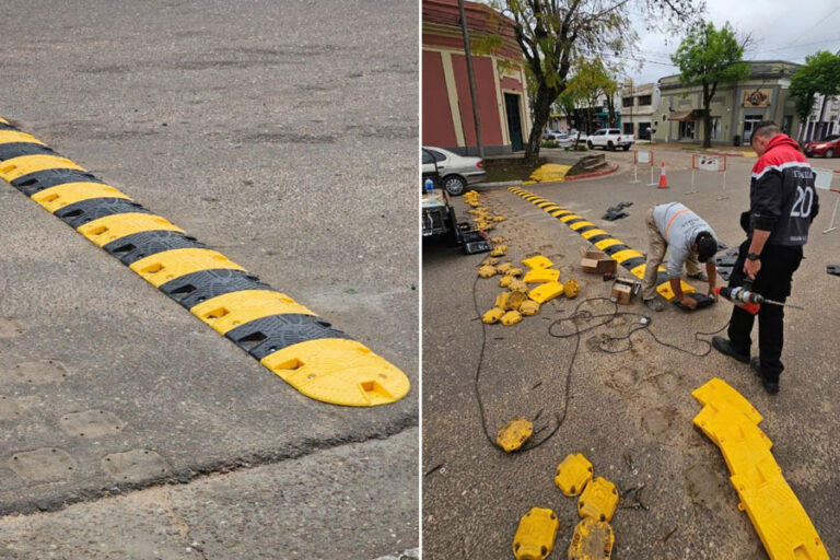 La Municipalidad de Colón renueva reductores de velocidad para fortalecer la seguridad vial